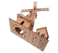 COHEALI Windmill Model Kit DIY Assembly for Creative Crafts Puzzle with House Design for Science Learning and Family Bonding Educational Windmill Science Experiment Kit