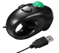 COHEALI Wired Mini Trackball Mouse Black 3 Button Sturdy Hard Plastic