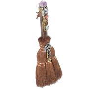 COHEALI Witch Broom Hanging Charm Crystal Altar Decor Multi-functional Vintage Style Halloween Ornament and Odorless Materials Unique for