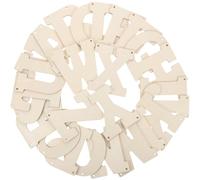 COHEALI Wooden Alphabet Letters 66Pcs Natural Unfinished Wood Pieces for Boys and Learning and DIY Craft Decoration