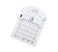 COHEALI Wooden Calendar Mediterranean Style Wall Calendar Mdf Wood Board Material Easy to Change Month Not Easy to Deform White Date Reminder for Bedroom