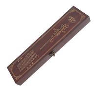 COHEALI Wooden Calligraphy Brush Storage Box with Chinese Style Design, Decorative and Sturdy Brush Pen Organizer for Long-term Use, Keepsake Box for Artists, Teachers,