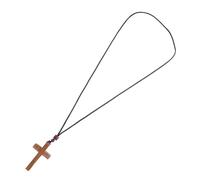 COHEALI Wooden Cross Pendant for Car Rearview Mirror Hanging, Handcrafted Vintage Religious Charm with Easy Installation, Spiritual Comfort Decoration for Vehicle Interior