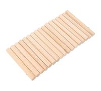 COHEALI Wooden Hamster Ladder with Hooks for Hamster Cage Brown Natural Wood Material Developing Balance Encouraging Exercise and Hedgehogs