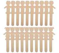 COHEALI Wooden People Cutout Craft Sticks Smooth Edges for Boys and DIY Painting and Classroom Activities Christmas Kit