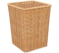 COHEALI Woven Trash Can Rattan Waste Basket Cloth Storage Organizer Basket Economic Practical Pastoral Style Simple Shape for Office and Home