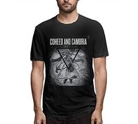 Coheed and Cambria Short Tshirt Printed Pullover Casual Round Neck Tees Mens T Shirt Shirt Size XXL Black