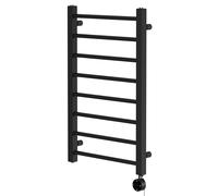 Cohen Colore Straight Digital Thermostatic Electric Heated Towel Rail | Matt Black | Mild Steel | 800mm x 500mm