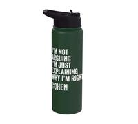 Cohen Quote Funny Birthday Custom Name Idea Engineer Stainless Steel Insulated Water Bottle