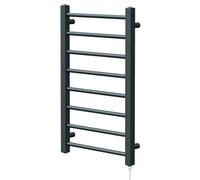 Cohen Straight Electric Heated Towel Rail | Anthracite | Mild Steel | 800mm x 500mm