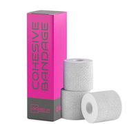 Cohesive Bandage 7.5cm x 4.5m - Self Adhesive Bandage Tape for Injury Recovery, Compression & Ankle Support - Elastic, Sweat-Resistant, Breathable - for Joints, Wrists, Knees & More (White, 3 Rolls)