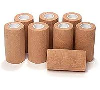 Cohesive Bandage Vet Wrap TAN 7.5cm x 4.5M Pack of 6