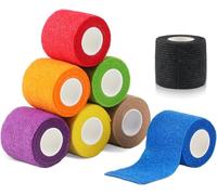 Cohesive Bandage Wrap, 8 Rolls 2" x 4.5 Yards Self Adhesive Vet Bandage Wrap, Self Adherent Elastic Cohesive Pet Tape Bandages Tattoo Grip Cover Colorful for Dog Cat Pets