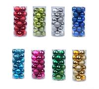 Cohesive Set of 24 Decorative Balls for Crafting a Joyful Atmosphere Anywhere (Red)
