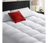 COHOME King Size Mattress Topper Extra Thick Cooling Mattress Pad 400TC Cotton Top Plush Down Alternative Fill Pillow Top Mattress Cover with 8-21 Inch Deep Pocket (78x80 Inches, White-Classic)