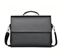 Cohupict Slim Briefcase for Men, 14 inch Laptop Bag, Professional Business Work Satchel (Black)