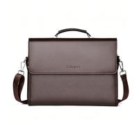 Cohupict Slim Briefcase for Men, 14 inch Laptop Bag, Professional Business Work Satchel (Brown)