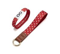 COHVV NFC Daily Bible Verse Bracelet & Keychain Wristlet Set - Scan for Scripture - Christian Religious Gifts for Women Men, Red, One Size