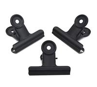 Coideal Black Metal Paper Clips 2 Inch, 20 Pcs 50 mm Large Hinge Bull Clips for Office Files, Food Bags, Pictures Photos, Art Crafts
