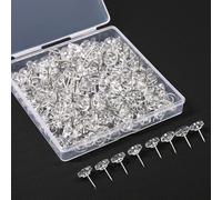Coideal Clear Push Pins for Pinboard, 200 Pcs Transparent Drawing Pins, Plastic Round Head with Steel Point for Cork, Bulletin Board