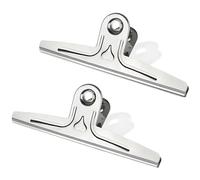 Coideal Extra Large Bull Clips 11.8 Inch, 2 Pack Silver Oversized Binder Paper Clips Stainless Steel Giant Clamps (30 cm)