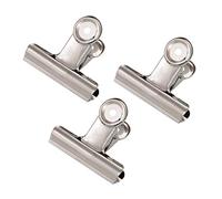 Coideal Metal Bulldog Clips Silver 2 Inch, 20 Pcs 50mm Large Bull Hinge Clip Binder Paper Office Clips for Hanging Picture Photo