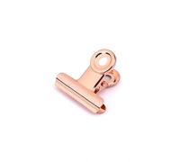 Coideal Small Bulldog Paper Clips, 22mm Mini Binder Paper Clips Tiny Metal Clamps for Bags Tags, Picture Photo, Office (Rose Gold)