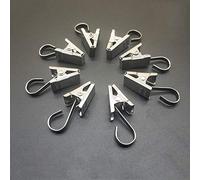 Coideal Small Curtain Clips Hooks - 25 Pack Stainless Steel Heavy Duty Drapery Alligator Clips for Shower Tapestry Hanger Art Craft