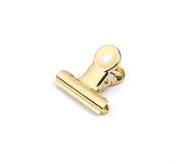 Coideal Small Metal Bull Clips, 30 Pcs Mini Gold Hinge Clips Binder Paper Clamps for Art Crafts, Photos, Office (Light-Gold, 22mm)