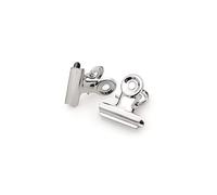 Coideal Small Metal Paper Clips Silver, 100 Pcs Mini Bull Hinge Clips Strong Grip Clamps for Photo Picture, Food Bags, Art Crafts, Office School (22mm)