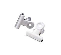 Coideal White Small Bull Clips, 30 Pack 0.87 Inch Metal Hinge Paper Clips for Photo Pictures, Tags Bags, Shops, Office and Home Kitchen (22 mm)