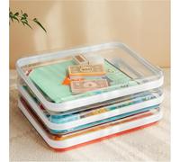 CoiiJoii Board Game Storage,Extra Large Clear Hard Shell Case with Zipper, 3 Packs Board Game Organizer and Storage for Games Puzzle Magazine A4 Paper Craft Hobby Art Supplies