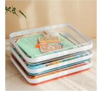 CoiiJoii Board Game Storage,Extra Large Clear Hard Shell Case with Zipper, 3 Packs Board Game Organizer and Storage for Games Puzzle Magazine A4 Paper Craft Hobby Art Supplies