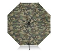 Coikll Large Windproof Umbrella Auto Open Folding Umbrella, 8 Ribs Rain Proof Reverse Umbrella for Travel Golf-(Camouflage)