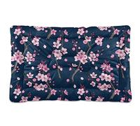 Coikll Pink Cherry Blossom Branches Pet Bed Pad Soft Dog Bed Mat with Anti-Slip Bottom, Machine Washable Crate Pad Mattress for Dog Sleeping- 36'' x 24''