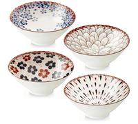 COIKZLY Ceramic Ramen Bowl Set of 4, 8 Inch 38oz-Great for Pho, Miso Udon Soup, Instant Noodles, Serving -Dishwasher and Microwave Safe, Wickerwork pattern, Japanese Style