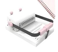 Coil Binder Machine with Extended Ruler & Pressure Ring Adjustment, 20 Sheet Punch Capacity for Creating Notebooks, Loose-Leaf Binders, and Binding Cards