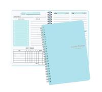 Coil-binding Planner Weekly Notebook Undated Academic 104 Page For Student Teacher Planning Scheduling(Blue)