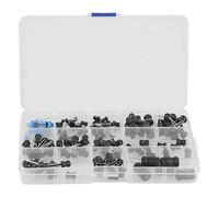 Coil Choke Inductor Kit, Assorted Radial Through Hole Noise Filtering for Circuit Repair Electronics PVC UL Tube Black Blue 12 Values 145 Pieces 10uH to 10mH