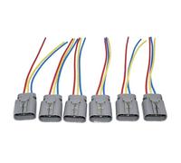 Coil Connector Harness Compatible With Infiniti For J30 1993-1997 3 Pin Ignition Coil Pack Wiring Connector Pigtail Waterproof Assembly Replacement(6pcs)