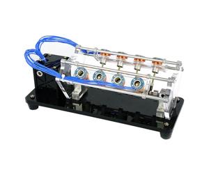 Coil Electromagnet Engine Model, V-Shaped Motor with LED Lights, High-Tech Physics Experiment, Integrated Boost Circuit, Quiet and Durable for Hobby Cultivation
