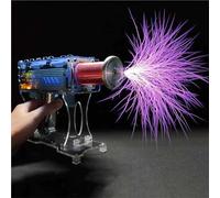 Coil Handheld Gun, Handheld Coil Gun, Spark Gap Arc Generator, Beautiful Artificial Lightning, Mode Touchable Artificial Lightning, for Science Physics Teaching Experiment Tool