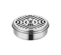 Coil Holder Stainless Steel Incense Holder With Lid, Metal Spiral Incense Burner Citronella Coil Incense Box For Outdoor Camping Patio Hiking(2pcs)