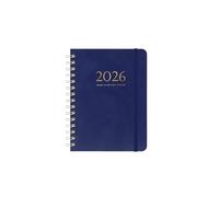 Coil Notebook A5 Cover Calendar Coil Schedules Notebooks Notepad(Dark Blue)