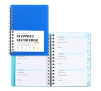 Coil Notebook Spiral Book A6 Size Coil Password Keeper Notebook(Dark Blue)