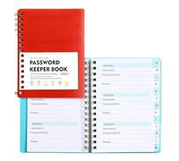 Coil Notebook Spiral Book A6 Size Coil Password Keeper Notebook(Red)