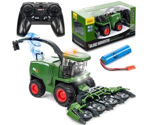 COIL RC Tractor, Farm Tractor, Combine Harvester Truck, Farm Toy, Steam Effect, Remote Controlled, Scale, 1:24, Frequency: 2.4 GHz, Sound, Light, Green