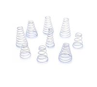 Coil Spring,Compression Spring,Mini Springs,Metal Springs 10PCS Stainless Steel Conical Cone Return Spring Tower Springs Taper Pressure Spring WD 0.3-0.8mm Metal Springs(10pcs 0.4*48*10mm)