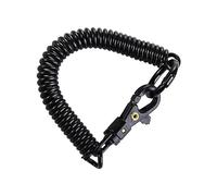 Coil Spring Key Hooks, Retractable Coil Springs Key Ring, Anti-lost Stretchy Spiral Key Chain Holder Lanyard(black)