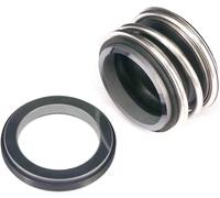 Coil Spring Mechanical Seal,Various Models Inner Diameter SiC Ring Mechanical Seal Water Seal Shaft Seal Single Coil Spring for Water Pump Oil Cylinder Bearing 1/109 Water Proof(19mm)